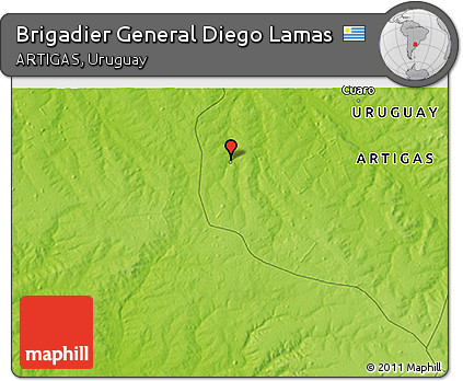 Physical 3D Map of Brigadier General Diego Lamas