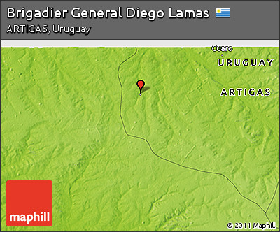 Physical 3D Map of Brigadier General Diego Lamas