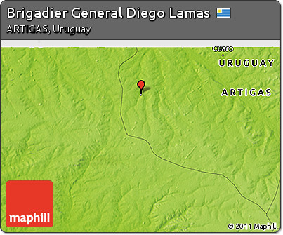 Physical 3D Map of Brigadier General Diego Lamas