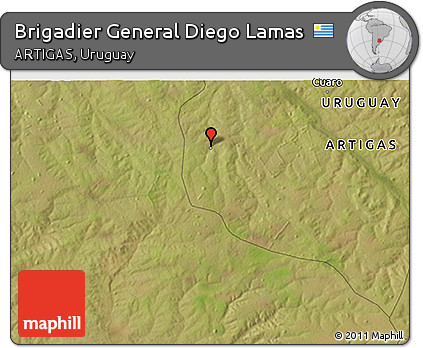 Satellite 3D Map of Brigadier General Diego Lamas