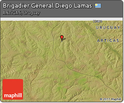 Satellite 3D Map of Brigadier General Diego Lamas