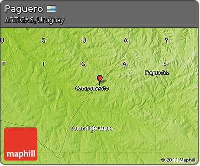 Physical Map of Paguero
