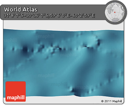 Satellite 3D Map of the Area around 30° 52' 1" S, 59° 34' 30" E