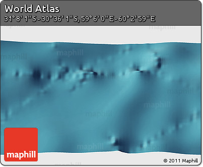 Satellite 3D Map of the Area around 30° 52' 1" S, 59° 34' 30" E