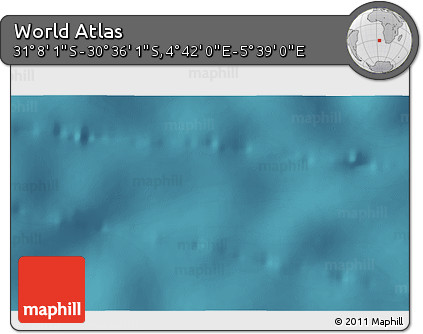 Satellite 3D Map of the Area around 30° 52' 1" S, 5° 10' 30" E