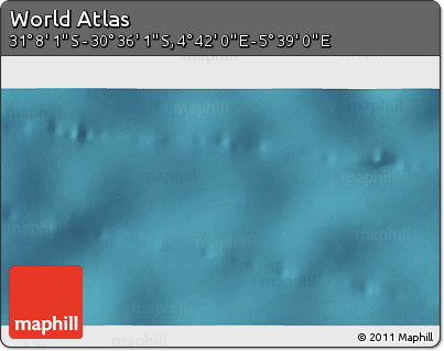 Satellite 3D Map of the Area around 30° 52' 1" S, 5° 10' 30" E