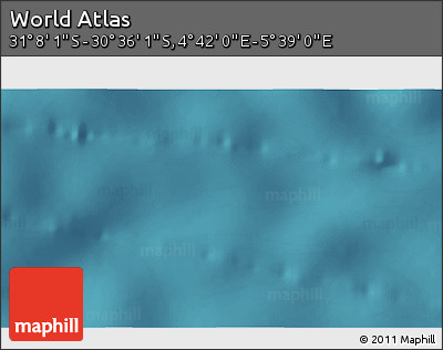 Satellite 3D Map of the Area around 30° 52' 1" S, 5° 10' 30" E