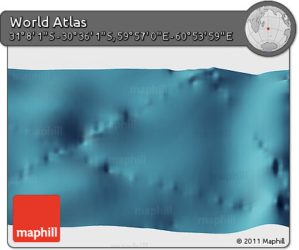Satellite 3D Map of the Area around 30° 52' 1" S, 60° 25' 29" E