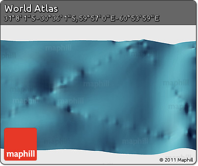 Satellite 3D Map of the Area around 30° 52' 1" S, 60° 25' 29" E