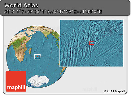 Satellite Location Map of the Area around 30° 52' 1" S, 61° 16' 29" E
