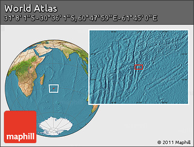 Satellite Location Map of the Area around 30° 52' 1" S, 61° 16' 29" E