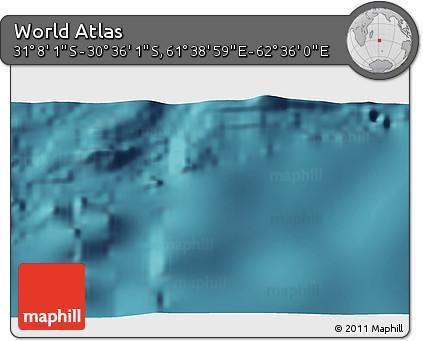 Satellite 3D Map of the Area around 30° 52' 1" S, 62° 7' 30" E