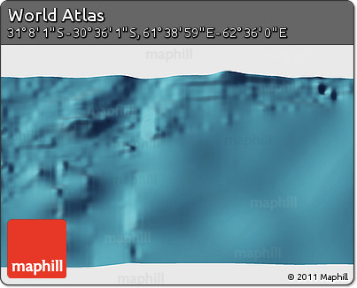 Satellite 3D Map of the Area around 30° 52' 1" S, 62° 7' 30" E