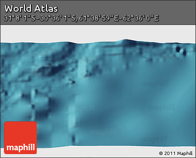 Satellite 3D Map of the Area around 30° 52' 1" S, 62° 7' 30" E