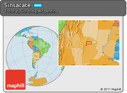 Political Location Map of Sinsacate