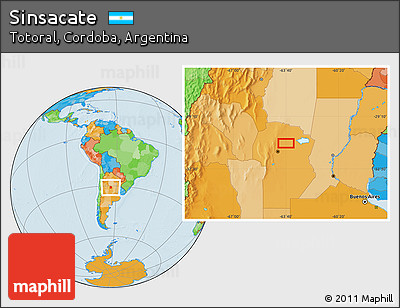 Political Location Map of Sinsacate
