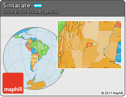 Political Location Map of Sinsacate