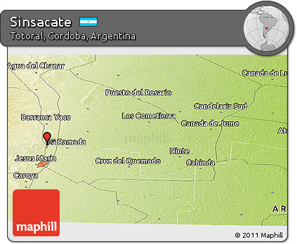 Physical Panoramic Map of Sinsacate