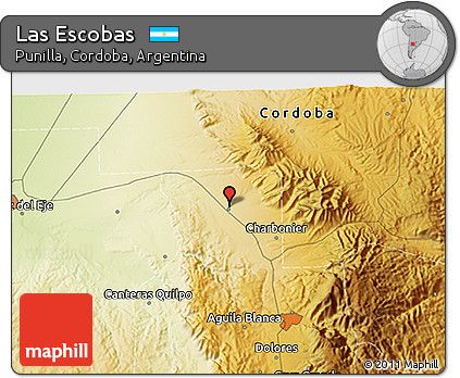 Physical 3D Map of Las Escobas