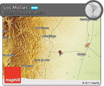 Physical 3D Map of Los Molles