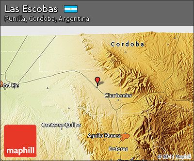 Physical 3D Map of Las Escobas