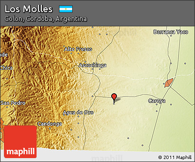 Physical 3D Map of Los Molles