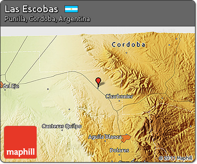 Physical 3D Map of Las Escobas