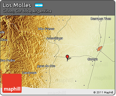 Physical 3D Map of Los Molles