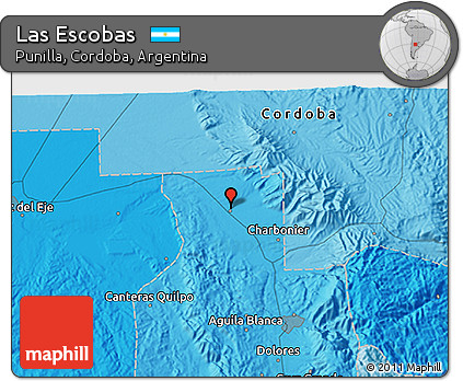 Political 3D Map of Las Escobas