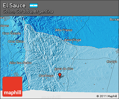 Political 3D Map of El Sauce