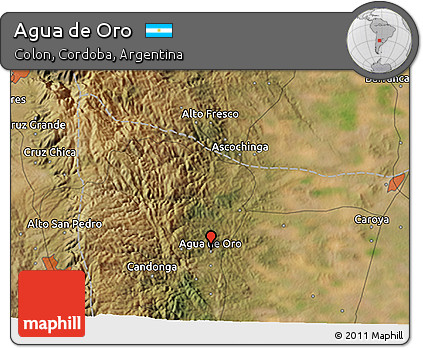 Satellite 3D Map of Agua De Oro