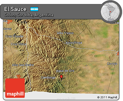Satellite 3D Map of El Sauce