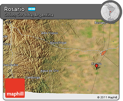 Satellite 3D Map of Rosario