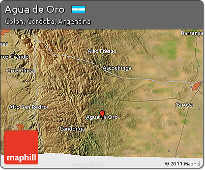 Satellite 3D Map of Agua De Oro