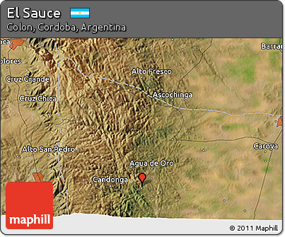 Satellite 3D Map of El Sauce