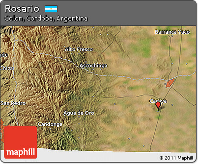 Satellite 3D Map of Rosario