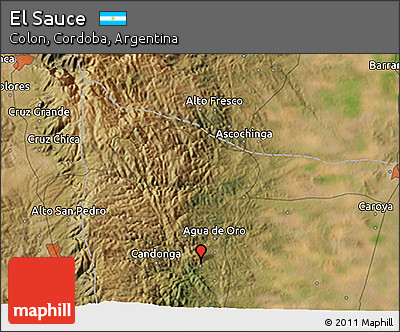 Satellite 3D Map of El Sauce