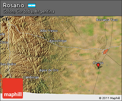 Satellite 3D Map of Rosario