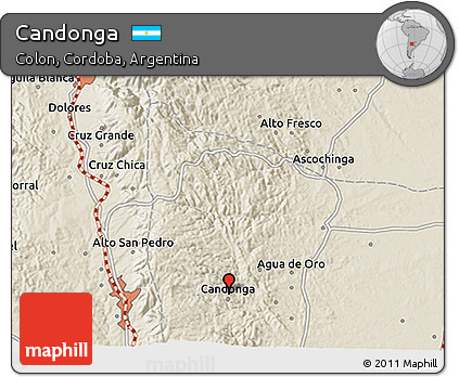 Shaded Relief 3D Map of Candonga