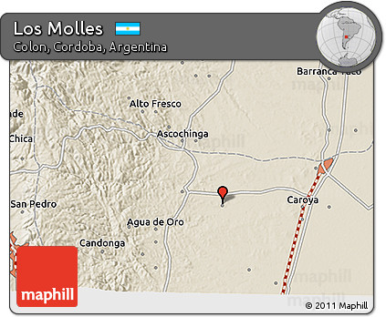 Shaded Relief 3D Map of Los Molles