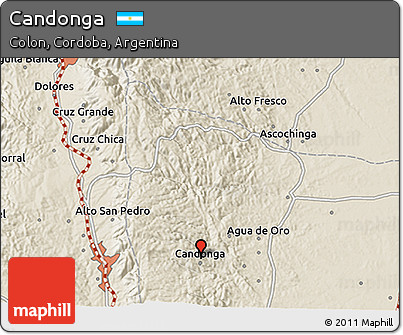 Shaded Relief 3D Map of Candonga