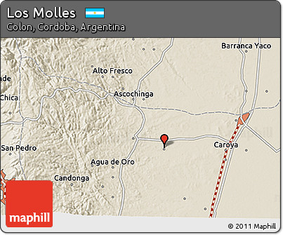 Shaded Relief 3D Map of Los Molles