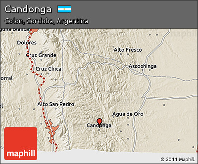 Shaded Relief 3D Map of Candonga