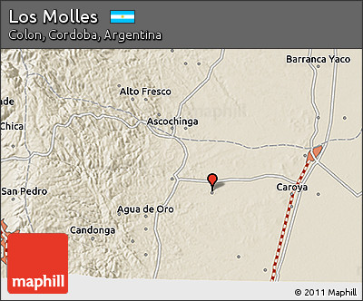 Shaded Relief 3D Map of Los Molles