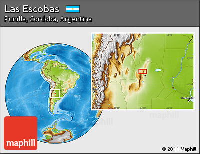 Physical Location Map of Las Escobas