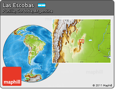 Physical Location Map of Las Escobas