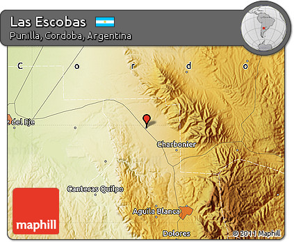 Physical Map of Las Escobas