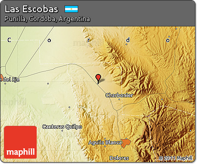 Physical Map of Las Escobas