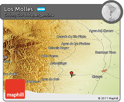 Physical Panoramic Map of Los Molles