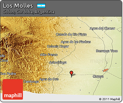 Physical Panoramic Map of Los Molles